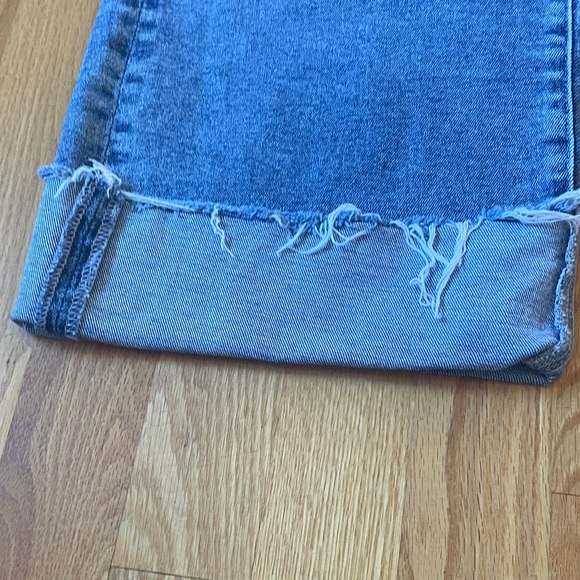 AG SAIGE WIde Leg Crop Blue High Rise Flare Jeans - Picture 8 of 15